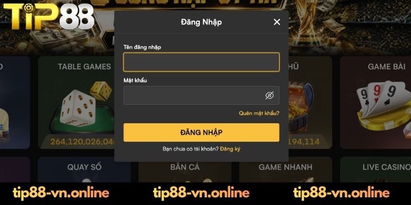 Hướng dẫn quy trình đăng nhập TIP88 đơn giản