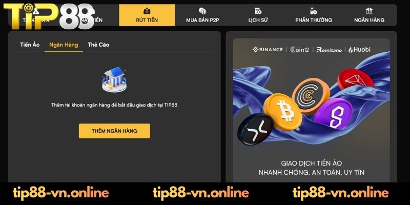 Rút tiền TIP88 – Hướng Dẫn Giao Dịch An Toàn Cho Hội Viên Lưu ý quan trọng khi rút tiền TIP88