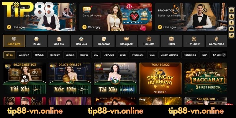 Những ưu điểm nổi bật của chuyên mục triệu đô Live casino TIP88 
