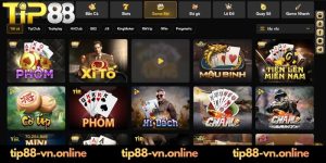 Top những siêu phẩm game bài hot quy tụ tại sảnh game nhà TIP88